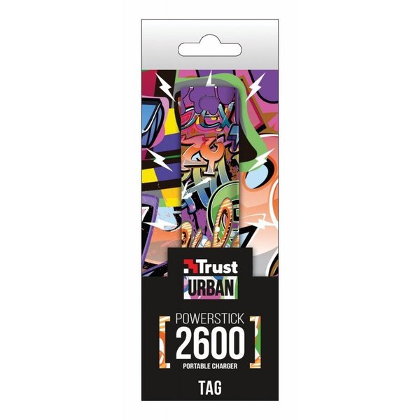Bateria Externa Trust Urban Tag Powerstick 2600 - Graffiti Objects