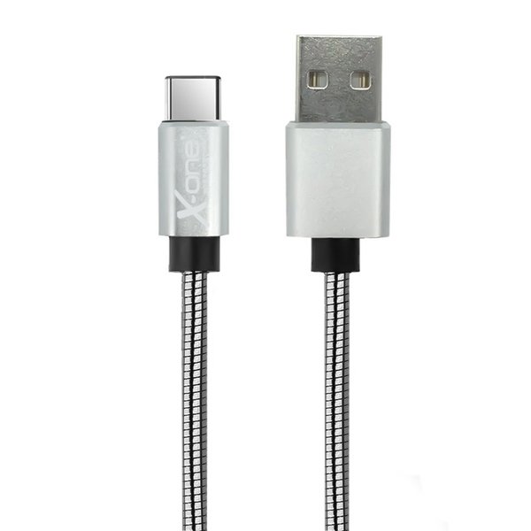 Cable USB metal Tipo-C Plata