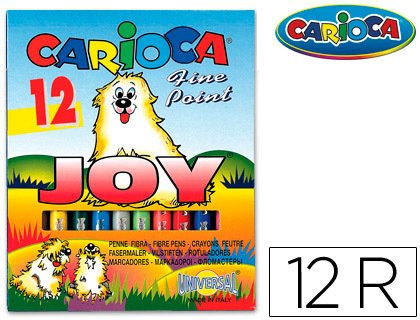 Rotulador carioca joy caja de 12 colores.
