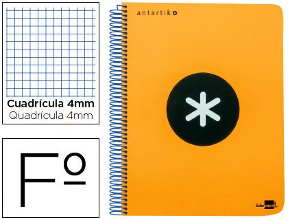 Cuaderno espiral Antartik Folio - Colores surtidos
