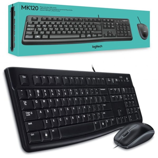 Pack de teclado más ratón - Logitech Desktop MK120